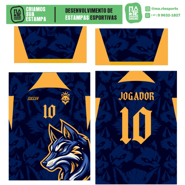 lobo azul e dourado