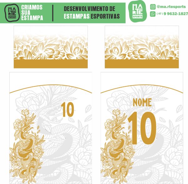 Serpente Floral Dourado