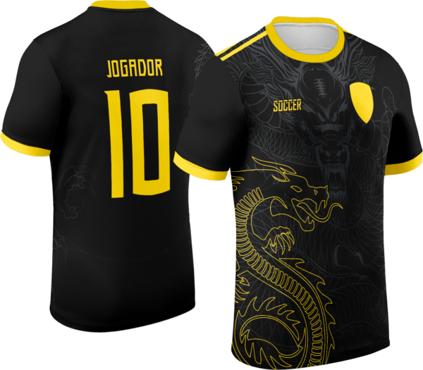 Dragão amarelo e preto