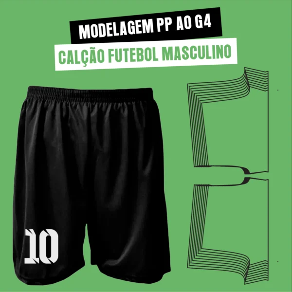 Molde Bermuda Futebol Masculina