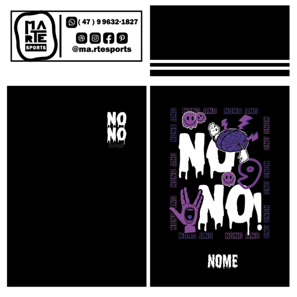 Arte Estampa Camisa Nono Ano Corroido Cérebro - Image 2