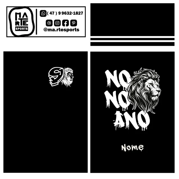 Arte Estampa Camisa Nono Ano Leão Juba - Imagem 2