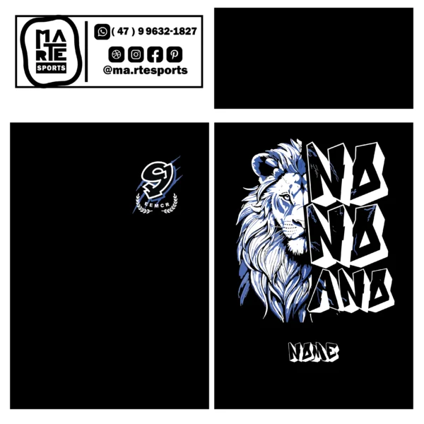 Arte Estampa Camisa Nono Ano Leão Raio - Imagem 2