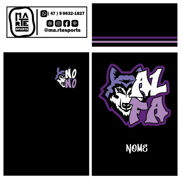 Arte Estampa Camisa Nono Ano Lobo Alfa - Imagem 2