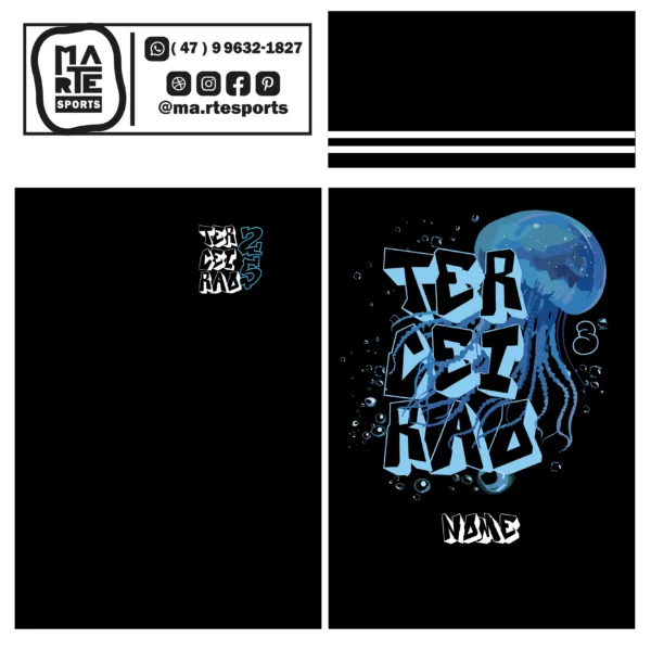 Arte Estampa Camisa Formandos Terceirão Agua Viva - Imagem 2