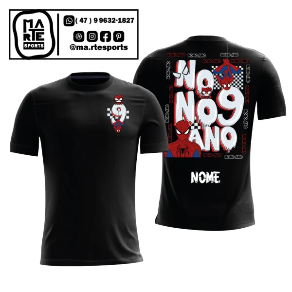 Arte Estampa Camisa Nono Ano Homem Aranha 9