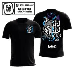 Arte Estampa Camisa Nono Ano Lobo Fogo Coroa