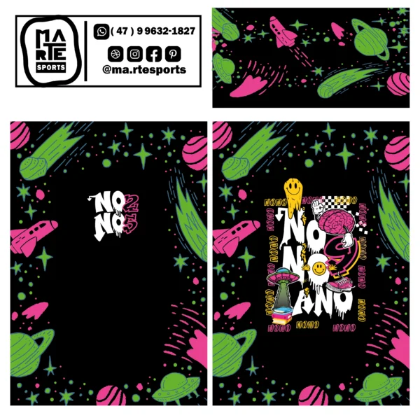 Arte Estampa Camisa Nono Ano Mundo e Livros Alien - Imagem 2