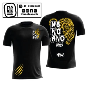 Arte Estampa Camisa Nono Ano Onça Dourada