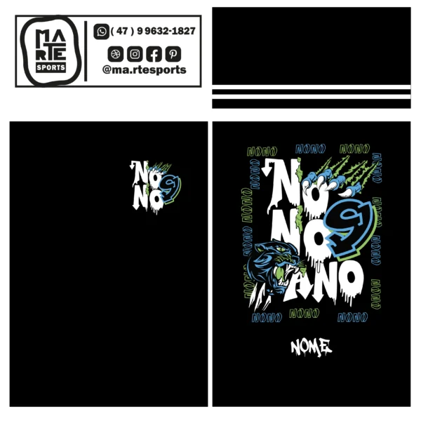 Arte Estampa Camisa Nono Ano Onça Tigre Pantera - Imagem 2