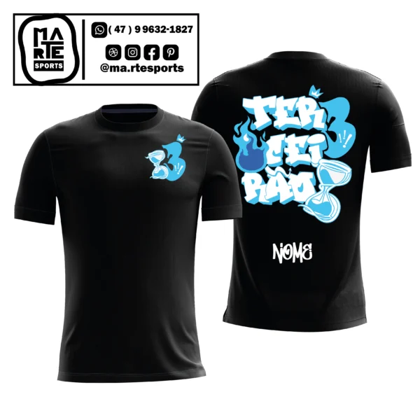 Arte Estampa Camisa Terceirão Ampulheta Fogo