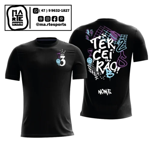 Arte Estampa Camisa Terceirão Ampulheta Riscos Emoji