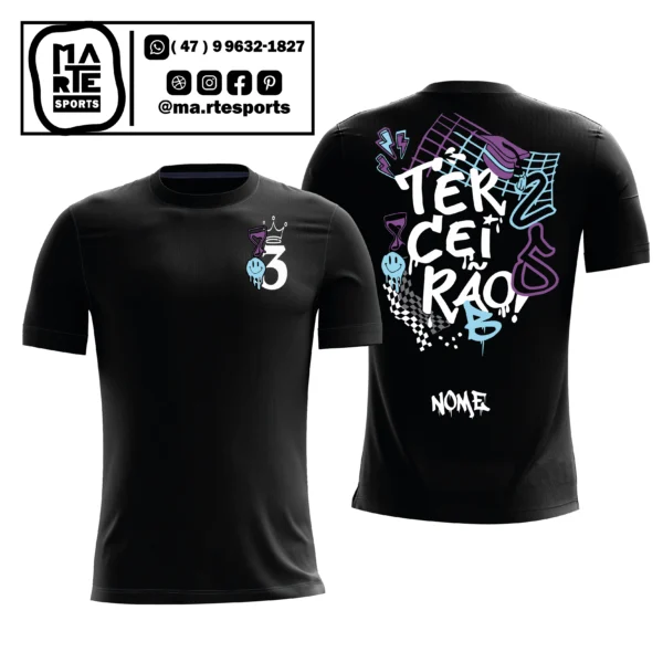 Arte Estampa Camisa Terceirão Ampulheta Riscos Emoji