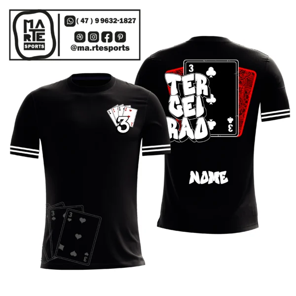 Arte Estampa Camisa Terceirão Baralho Nipe Cartas
