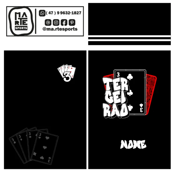 Arte Estampa Camisa Terceirão Baralho Nipe Cartas - Image 2