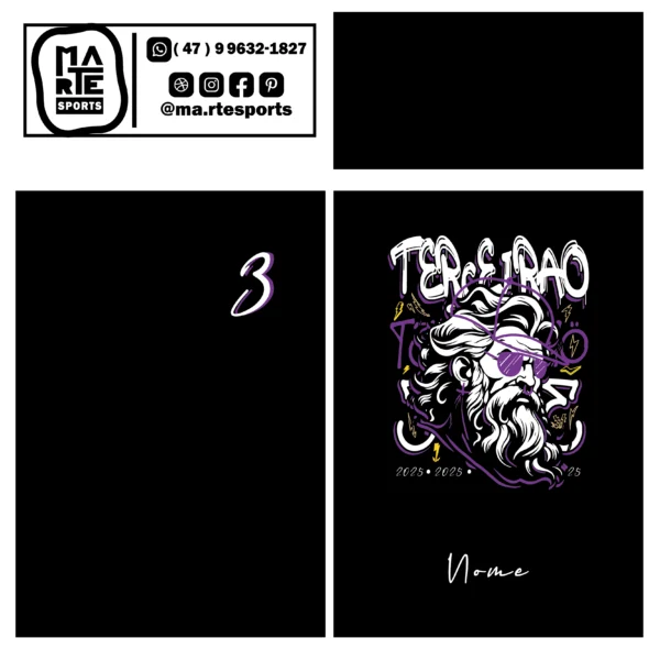 Arte Estampa Camisa Terceirão Cabeludo - Imagem 2