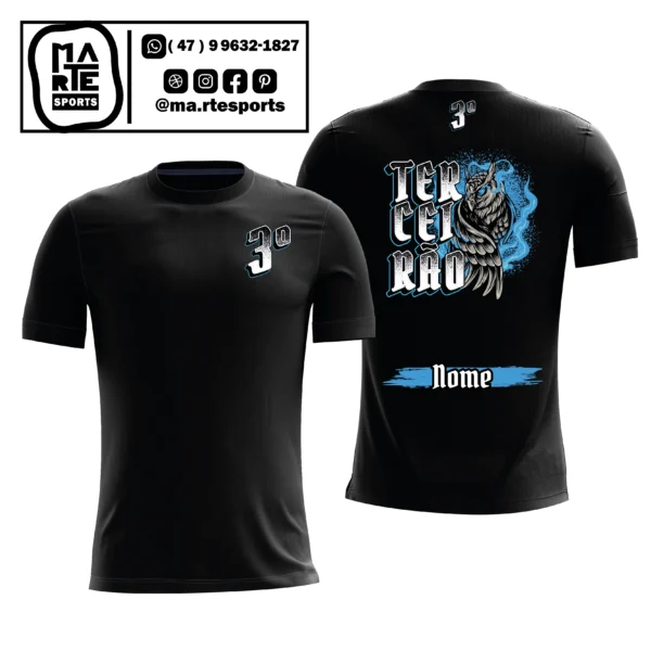 Arte Estampa Camisa Terceirão Coruja Manchado
