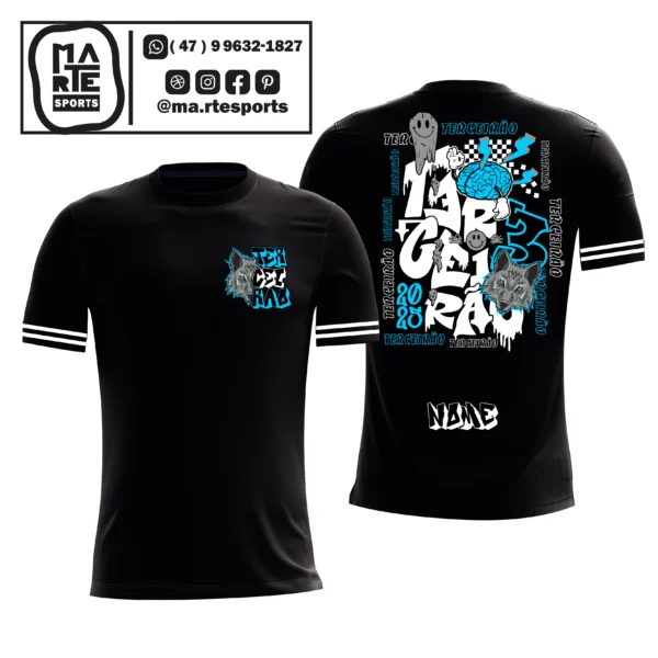 Arte Estampa Camisa Terceirão Lobo Cinza