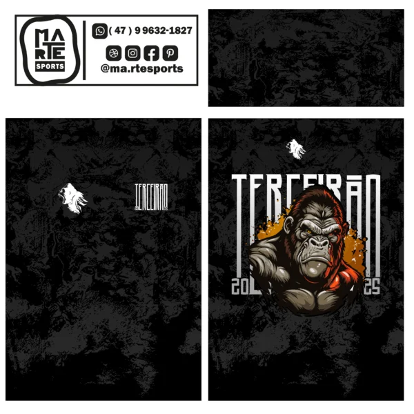 Arte Estampa Camisa Terceirão Macaco Gorila - Image 2