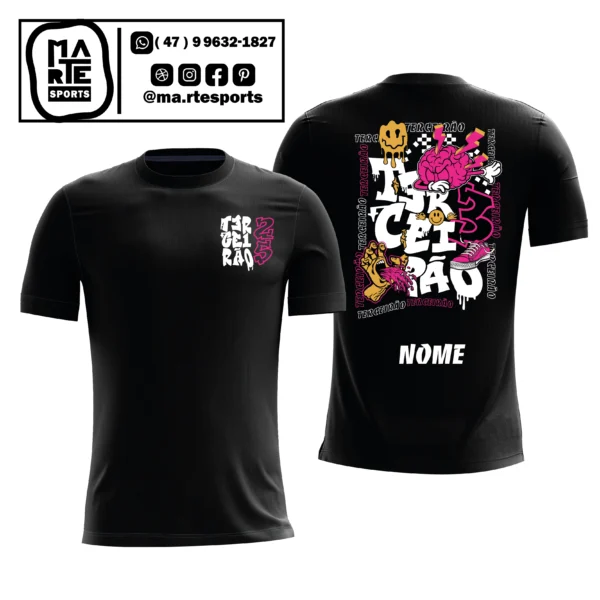 Arte Estampa Camisa Terceirão Mão Vomitando Cerebro