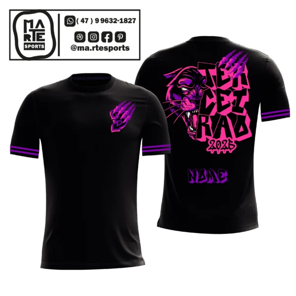 Arte Estampa Camisa Terceirão Onça Tigre Pantera