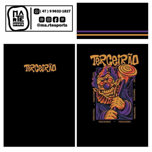 Arte Estampa Camisa Terceirão Palhaço - Imagem 2