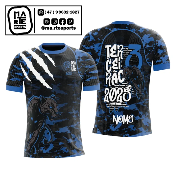 Arte Estampa Camisa Terceirão Pantera Blue