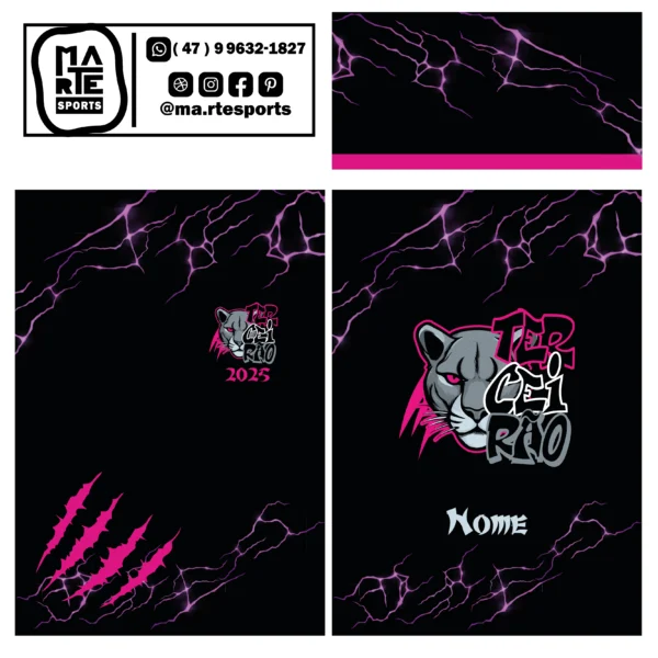 Arte Estampa Camisa Terceirão Pantera Tigre Onça - Imagem 2