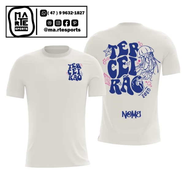 Arte Estampa Camisa Terceirão Polvo Concha