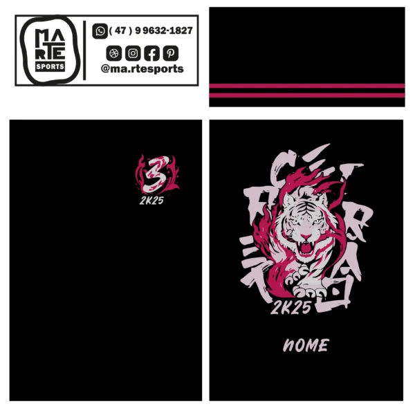 Arte Estampa Camisa Terceirão Tigre Japa - Imagem 2