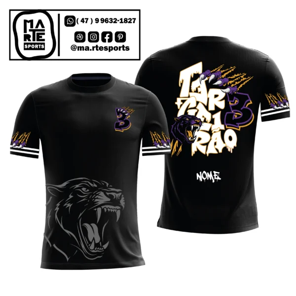 Arte Estampa Camisa Terceirão Tigre Pantera Garra