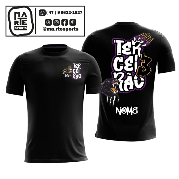 Arte Estampa Camisa Terceirão Tigre Pantera Onça Garra