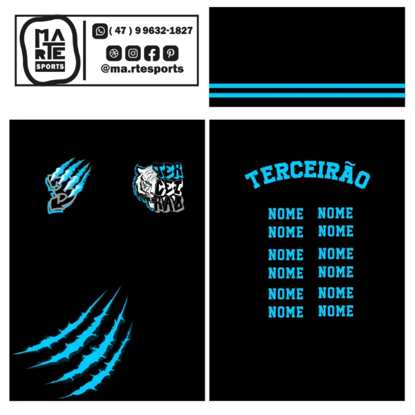 Arte Estampa Camisa Terceirão Tigre Pantera Onça - Imagem 2